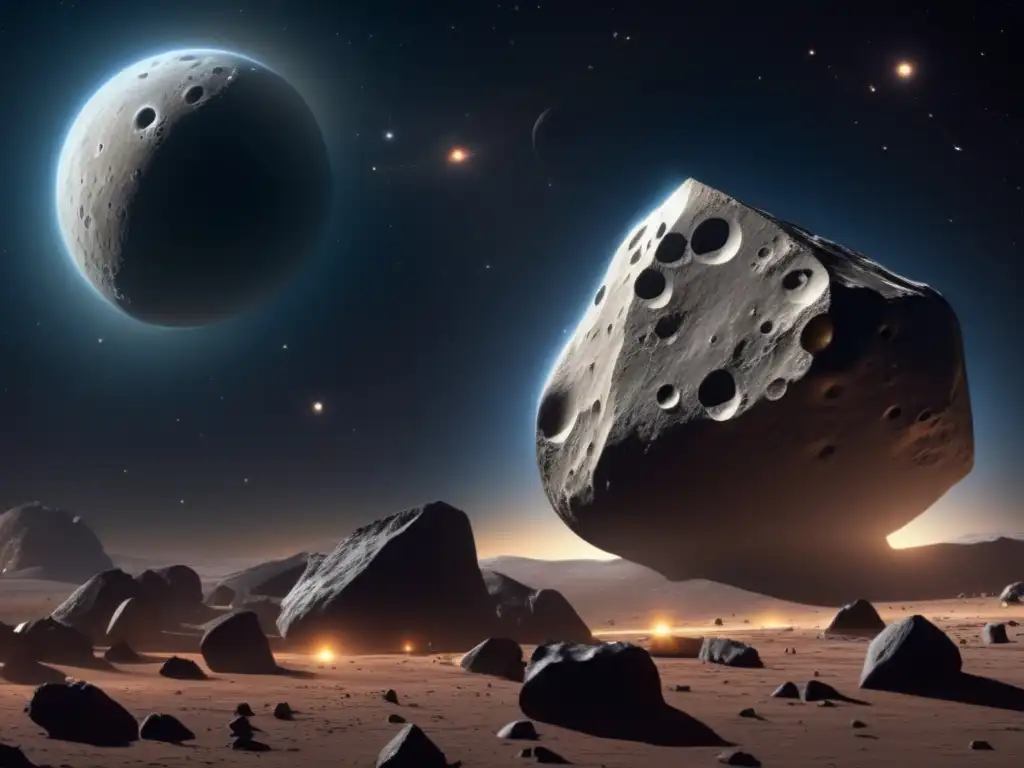 Borrelly comets shimmer and dance under an ethereal light, illuminating their intricate patterns and structures
