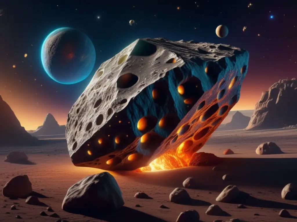 Unraveling the Mystery: Cosmic Carousel Asteroids A carefully detailed photo of an asteroid bustling with life, with intricate patterns and rich colors, as though it's part of a cosmic carousel on an adventure, evoking the essence of panspermia and the possibility of life beyond Earth