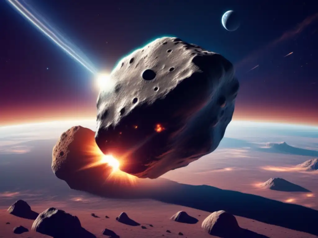 Dash: - An asteroid descends upon Earth with an unnatural urgency, its turmoil and terror captured in photorealistic detail