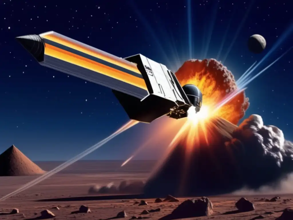 Collision Spectacle: Deep Impact's Dazzling Impact on a Comet Target Alan Copeland -- Deep Impact spacecraft being brutally crushed by the comet target in space