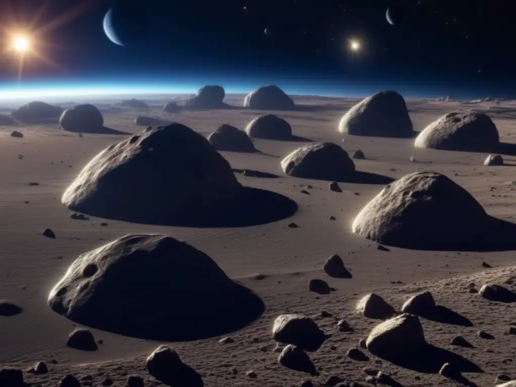 A stunning image of the recent discovery of the quadruple asteroid system, 'Sylvia'