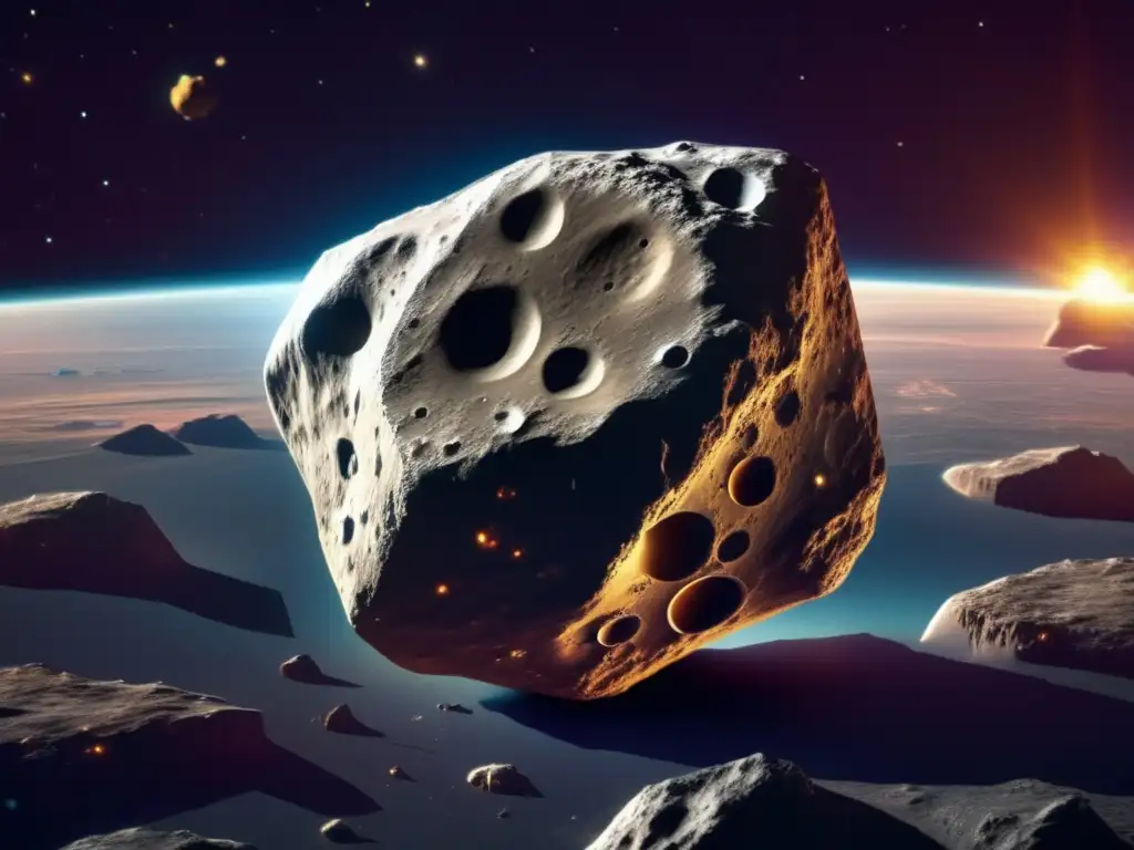 A breathtaking closeup of asteroid Dolon, captured by NASA's James Webb Space Telescope in 8k ultradetailed resolution