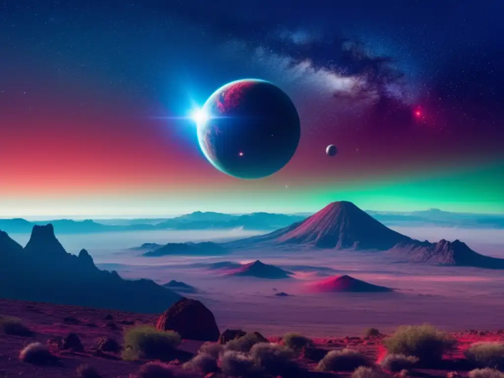 A breathtaking photograph of a distant exoplanet with lush vegetation, surrounded by a vibrant nebula