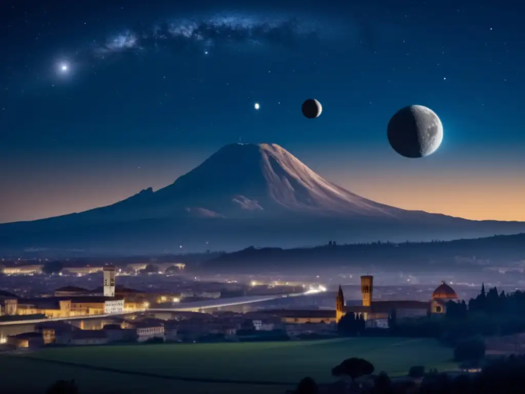 A photorealistic portrait of Asteroid 3122 Florence, its two delightful moons Eros and Lutetia, captured from afar