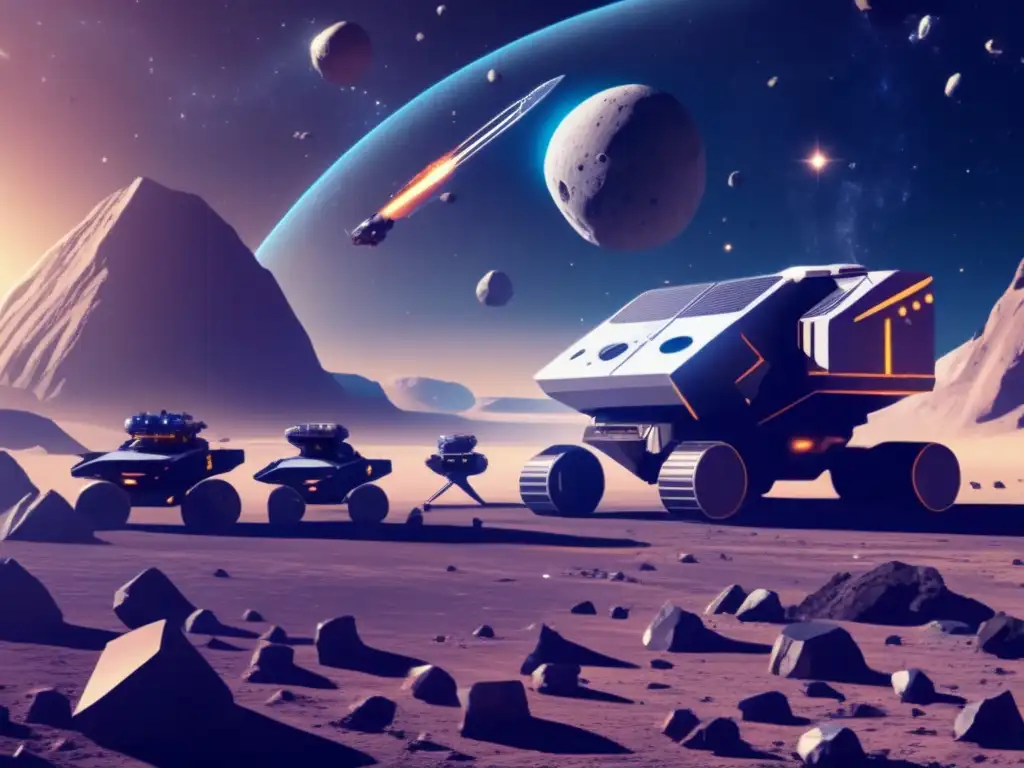 Future asteroid mining in space takes center stage with stunning realism and meticulous detail