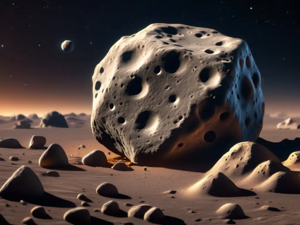 Gaspra asteroid, radiating in 8k resolution, reveals its jagged, craggy surface