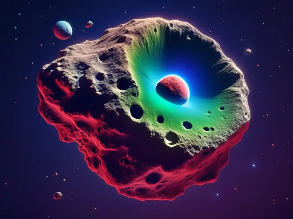Dash: This photorealistic image captures the awe-inspiring sight of a giant asteroid in space