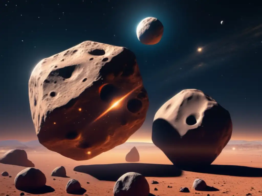A stunning photorealistic depiction of 1993 HA2, the first known binary asteroid, orbits in space