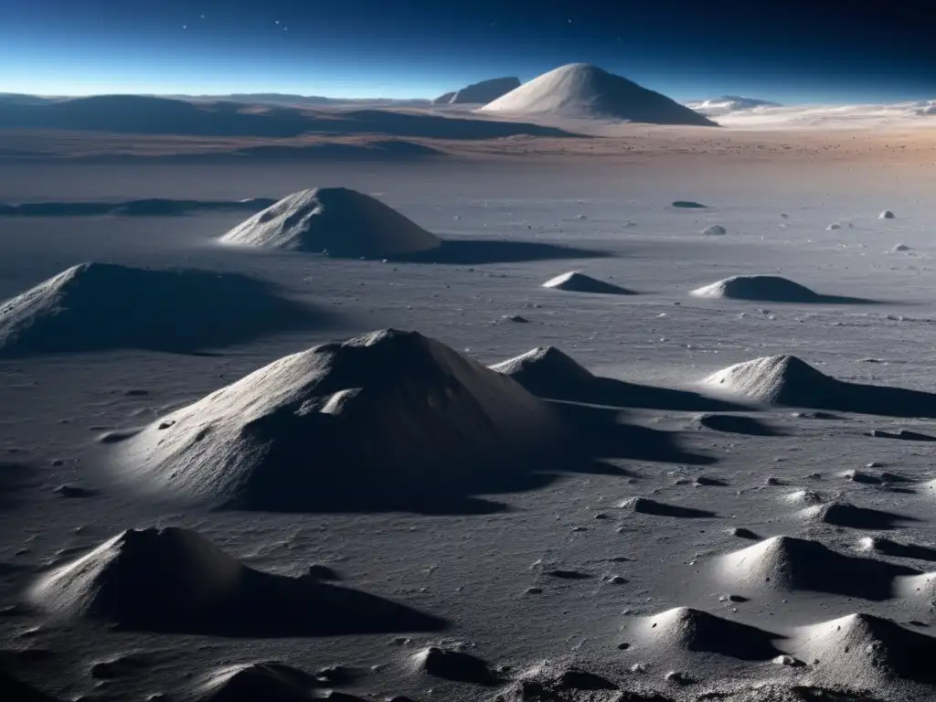 This otherworldly landscape on asteroid Hector captivates in its extreme contrast to Earth's environment