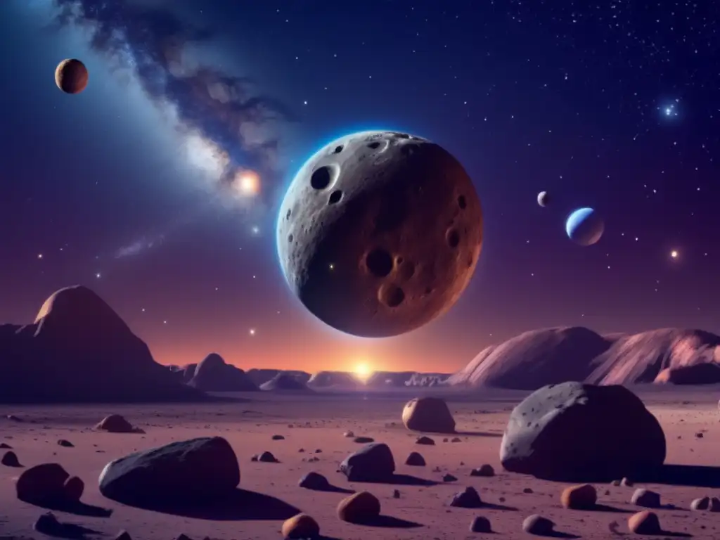 Hygiea, the fourth largest asteroid in our solar system, shines brightly in a sea of stars, minor planets, and asteroids