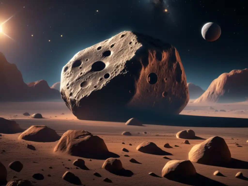Asteroid Idomeneus, a photorealistic ill