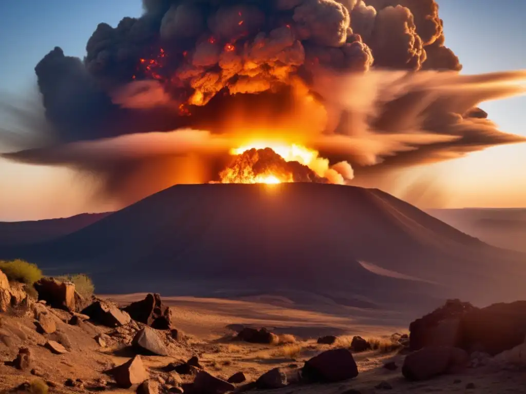 A breathtaking photo of a massive impact crater on a rocky terrain