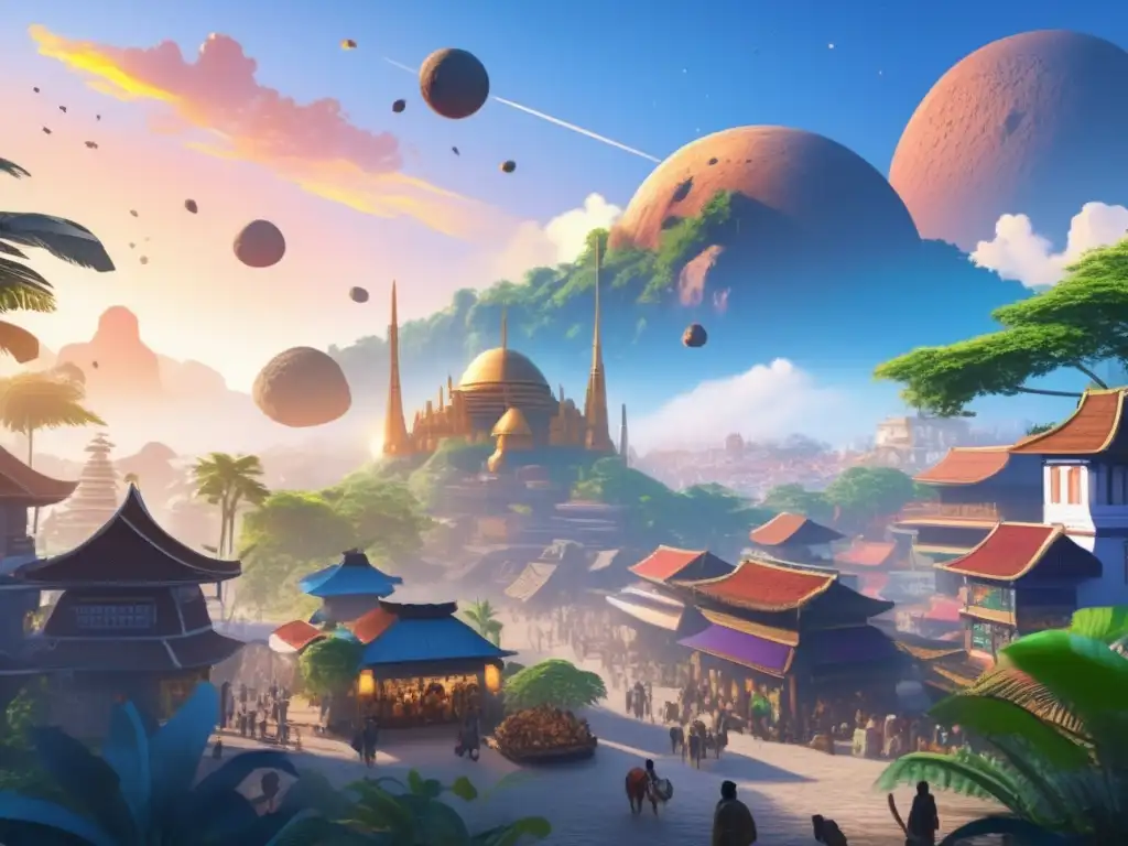 Amidst the lush jungle stands an indigenous city bustling with activity
