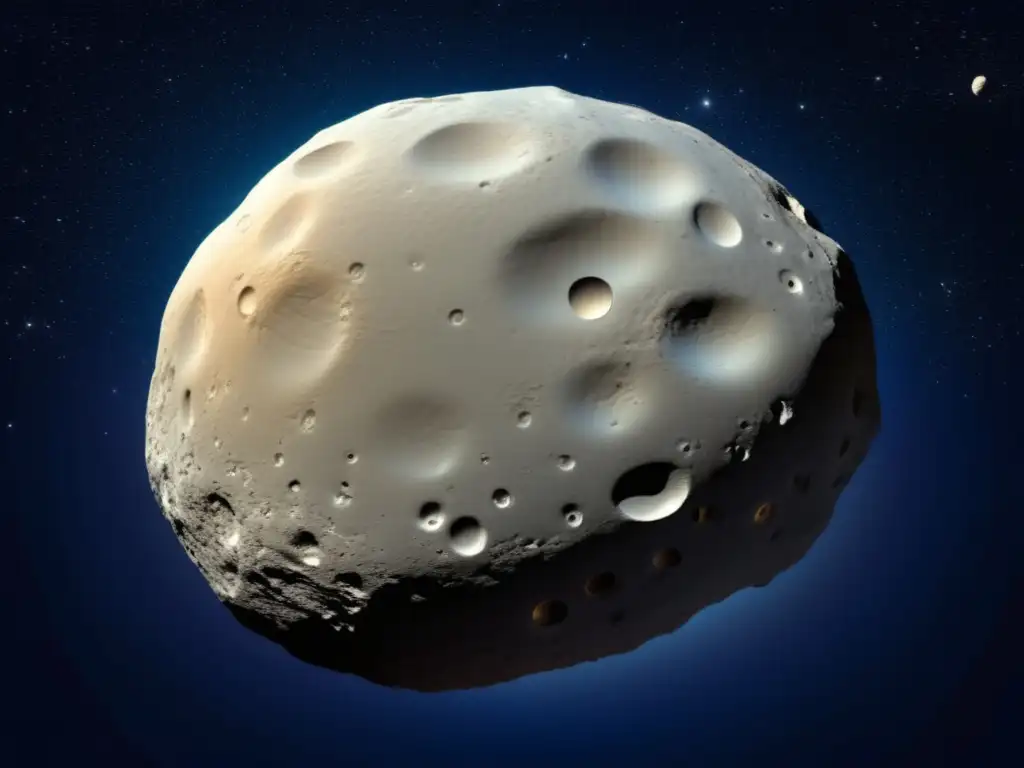 A stunning photorealistic image of Euryalus, a 70% asteroid in the Kuiper Belt, extensively studied by astronomers and space probes