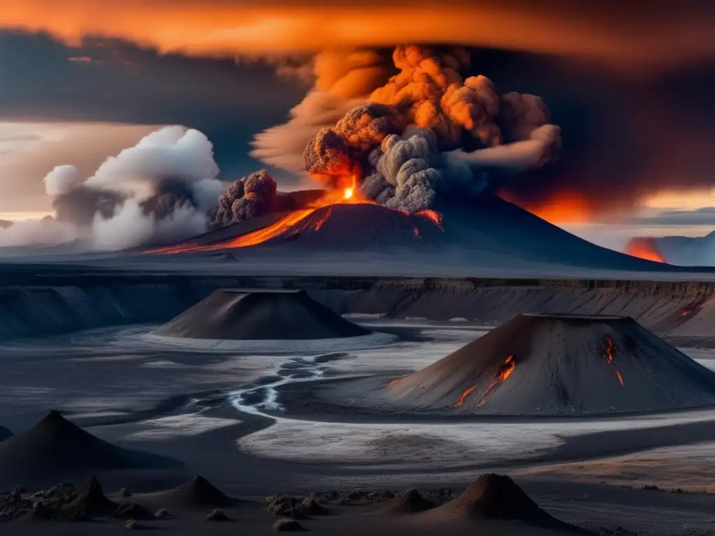 A post-apocalyptic world, ravaged by a massive impact event, lies before us in this panoramic view of a desolate, steamy landscape