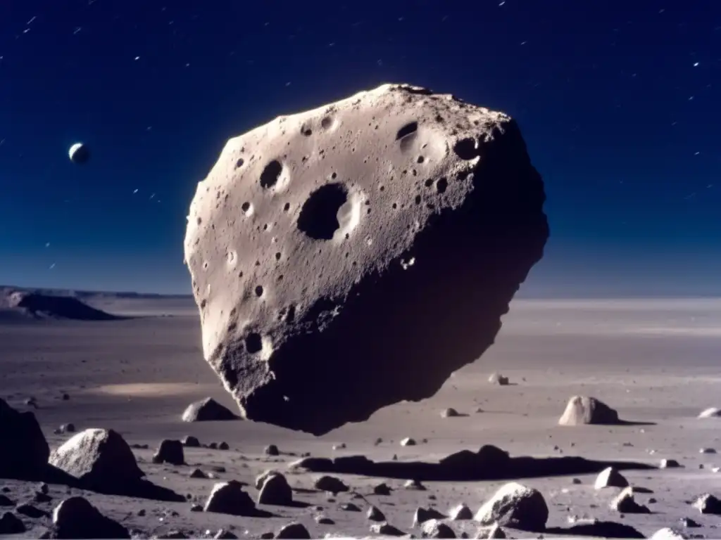 A stunning photograph of Asteroid Leukothea fills the frame