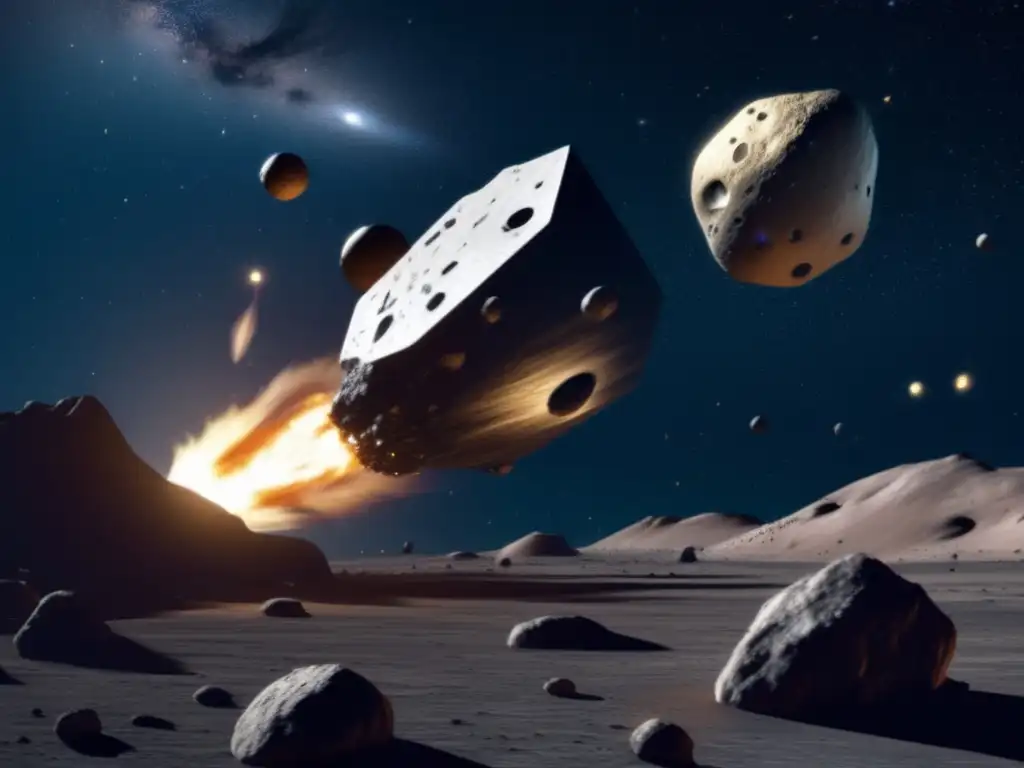 A stunning photorealistic image of Lutetia spacecraft landing on an asteroid