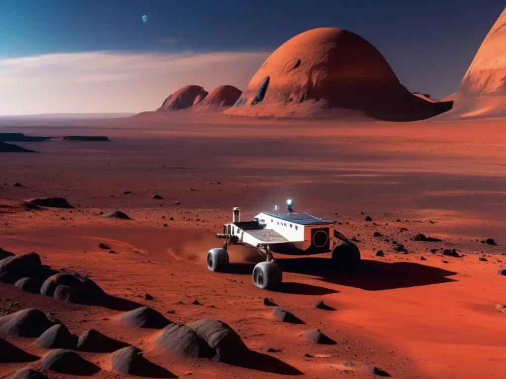 Red Soil, Blue Sky: Mars' Stunning Photograph A breathtaking photograph of Mars' surface, with towering rock formations and intricate patterns etched into the landscape