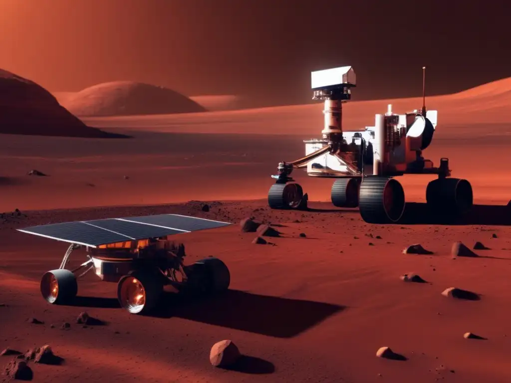 An awe-inspiring photography captures the grandeur of mining operations on Mars, as a drill bit extracts minerals from the planet's rust-red soil