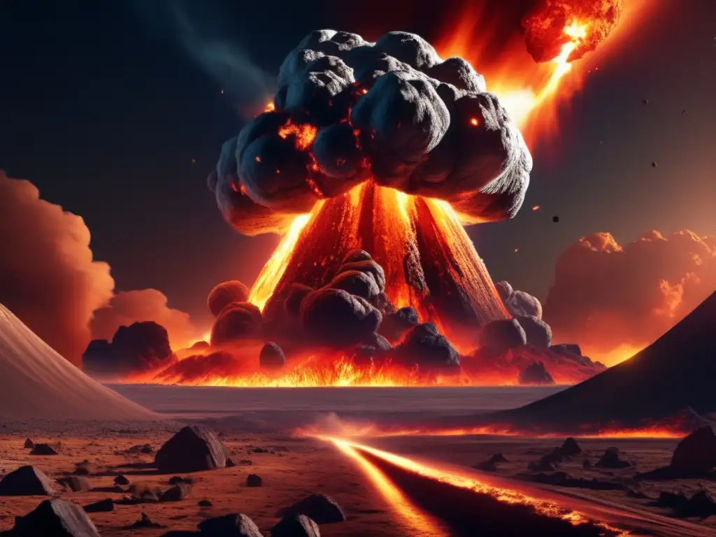 The asteroid's shadow looms over the Earth, heralding the end of life as we know it