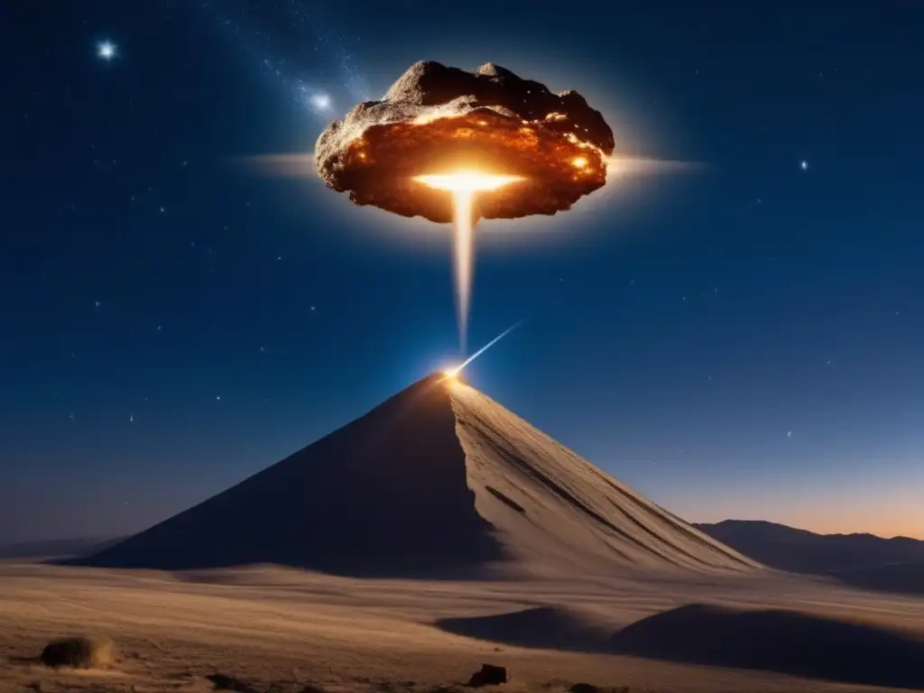 A visually stunning image of celestial bodies scattering religious iconography creates a meteor-like effect, carrying a symbol of faith downwards
