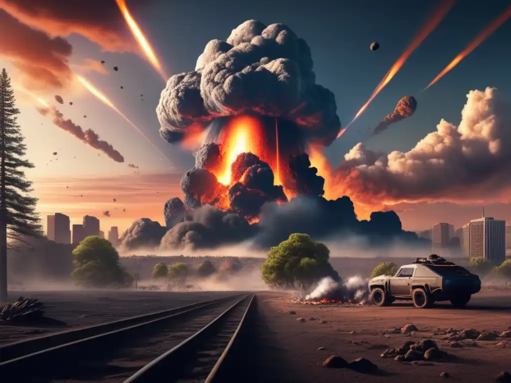 Asteroid Impact: Earth's Post-Apocalyptic Horizon Dash-A massive asteroid fragments collide with Earth's atmosphere, causing global catastrophe