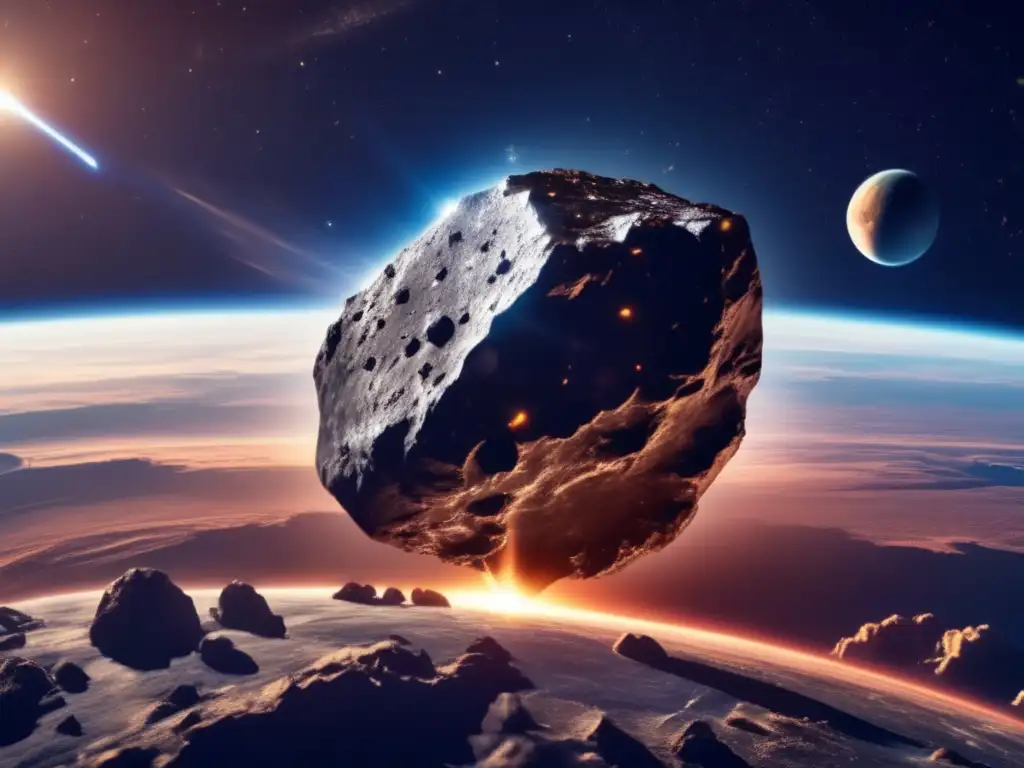 Dashing Towards Earth: A Closeup of the Meteorite The meteorite In absolute detail, approaching Earth with urgency, urgency, the universe conveyed