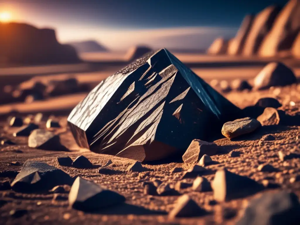 A striking meteorite crash caused rippling lines on the rocky surface, with a Doppler shift indicating a powerful impact