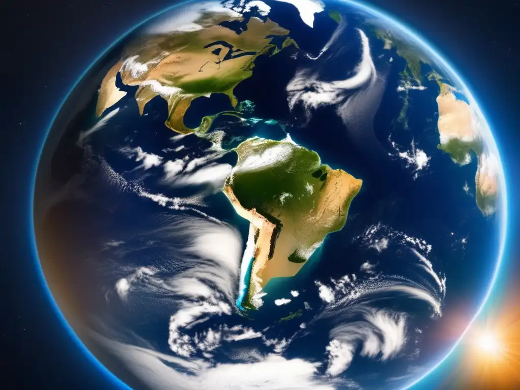 Instagram's Minimoon: Vivid Earth Observation from Space Stunning, high-resolution photorealistic Earth observation from space, showcasing the Instagram's minimoon CD3 in the top right corner