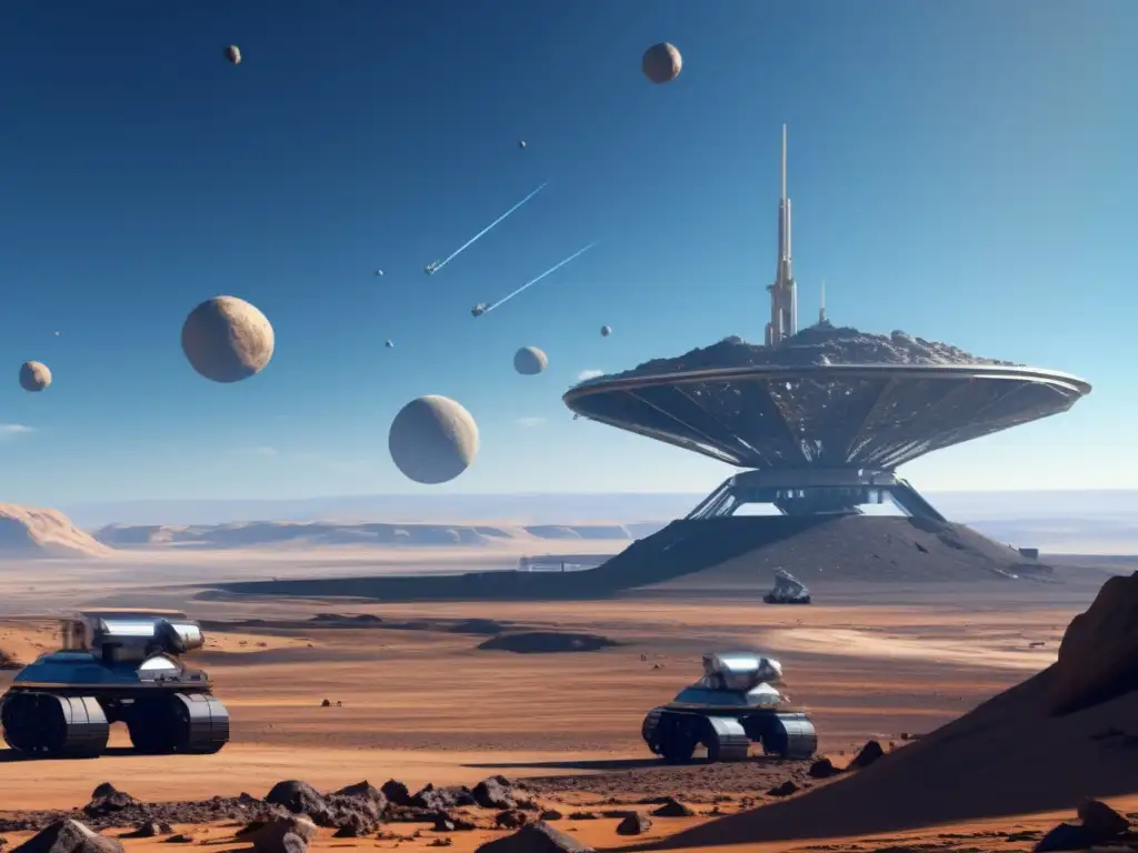 In the heart of the desolate, an industrial powerhouse rises from the barren landscape, reaching towards the vast blue sky