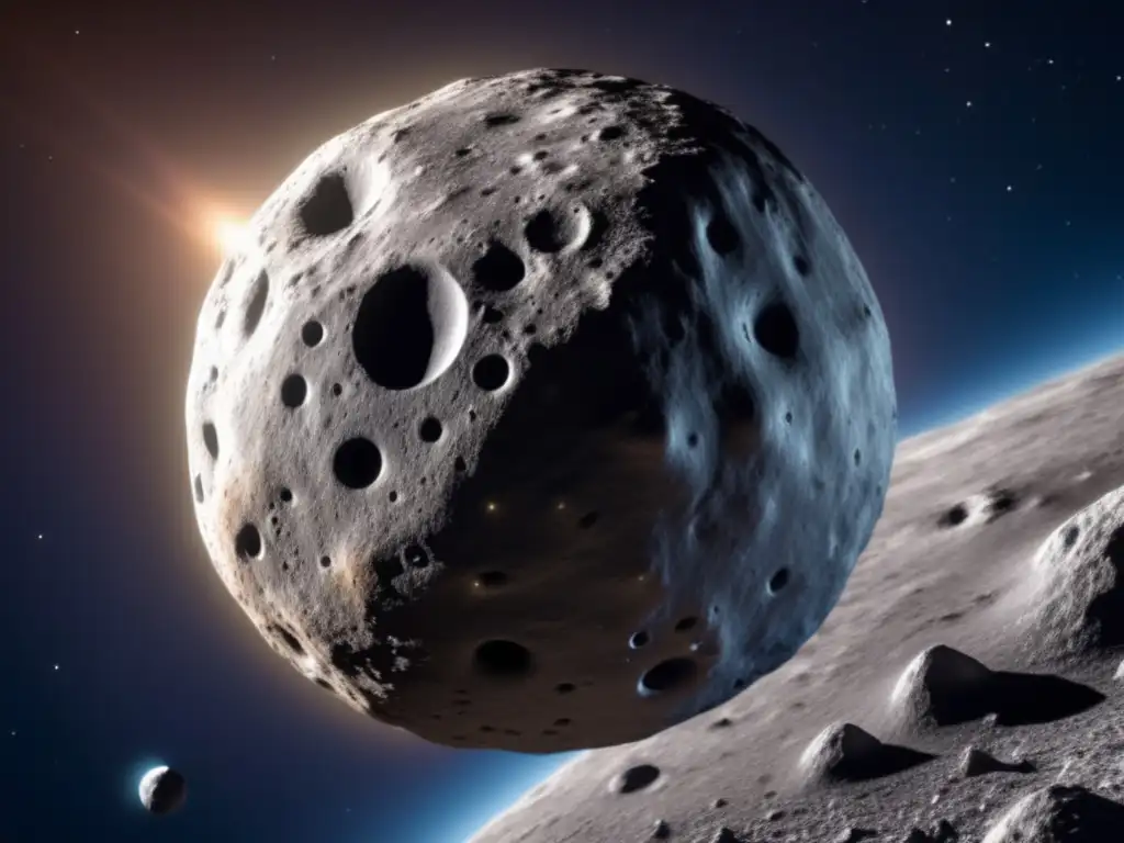 NASA's Dawn spacecraft expertly orbits Asteroid Ida, revealing the asteroid's rugged terrain and deep craters