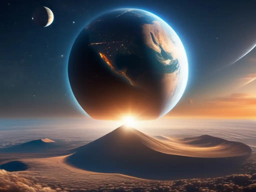 Experience the breathtaking sight of a nearEarth object (NEO) passing through Earth's sky in this stunning photorealistic image