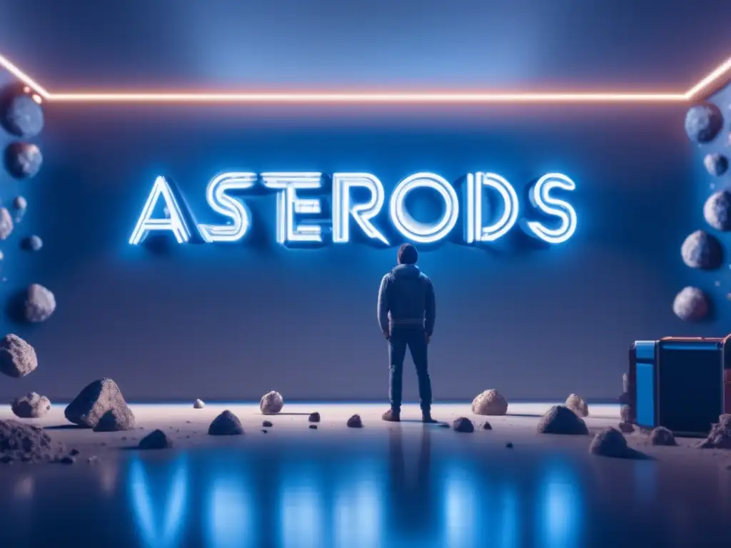 A mystical neon sign floating amidst an infinite expanse of darkness, lit by the distant celestial bodies, beckoning the untold secrets of the cosmos