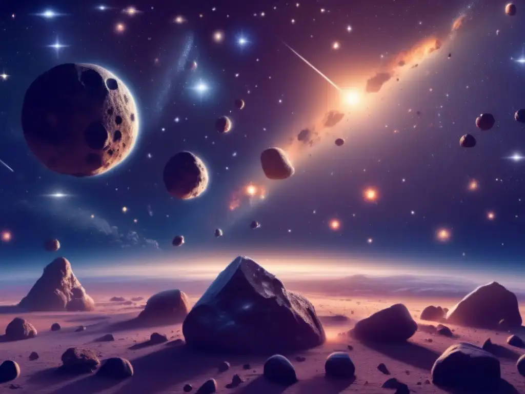 An awe-inspiring, highly realistic image of a celestial sky at night illuminated with stars and asteroids in the African diaspora folklore