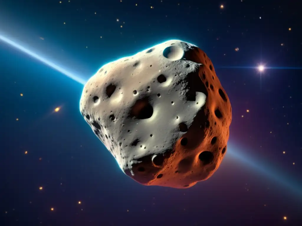 Orion's surface glows in this stunning close-up photograph, capturing the asteroid's naturalistic appearance with detailed brightness and texture