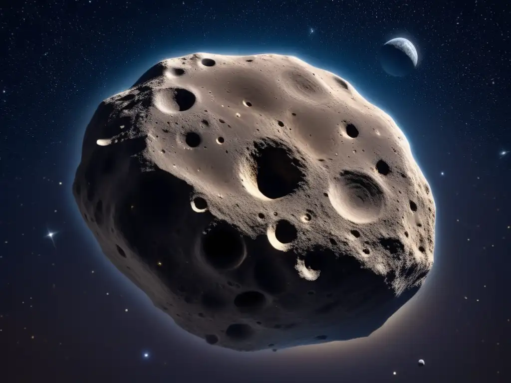 An incredible photorealistic image of the second-largest asteroid, Pallas, X-rayed by an astronaut's camera