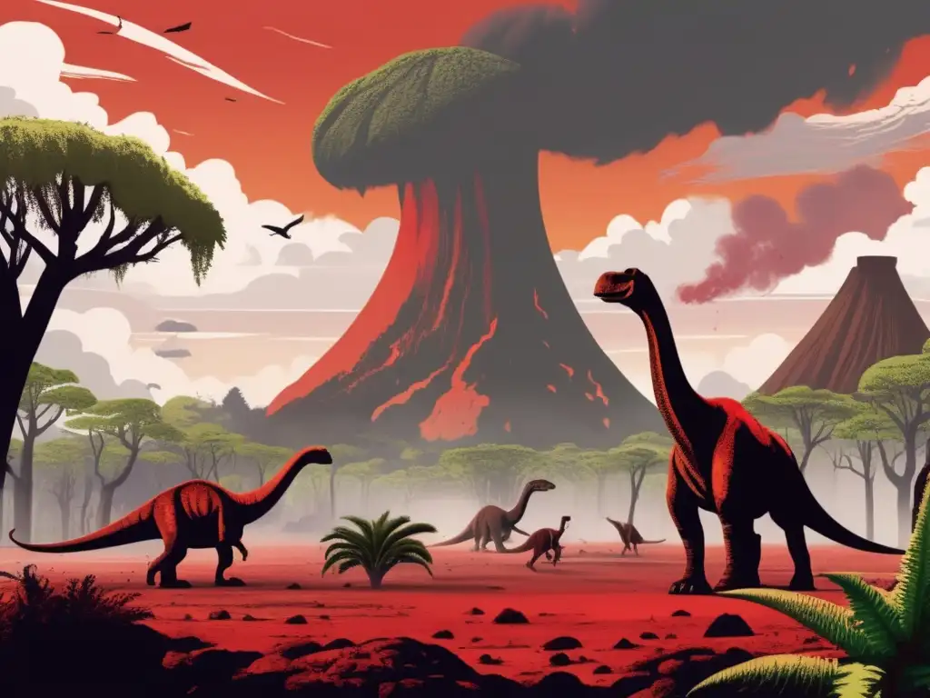A desolate postdinosaur world is captured in this highly detailed illustration