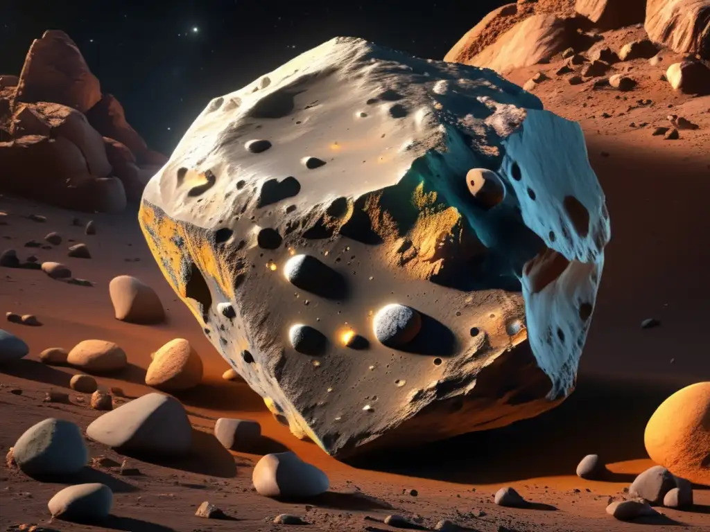 Alien and yet familiar, the vivid contrast of Psyche 16 asteroid against the black void brings its intricate geological features to life