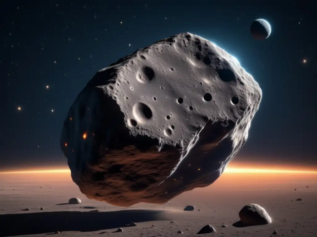 A stunning photorealistic depiction of Asteroid Icarus, radiating up to 300 lumens per heliochemistry unit