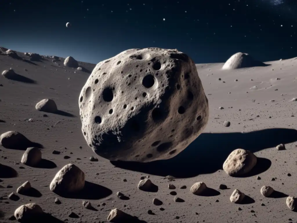 Discover the breathtaking beauty of Asteroid 2018 LA up close, with its rocky, rough surface and deep, intricate craters and pits