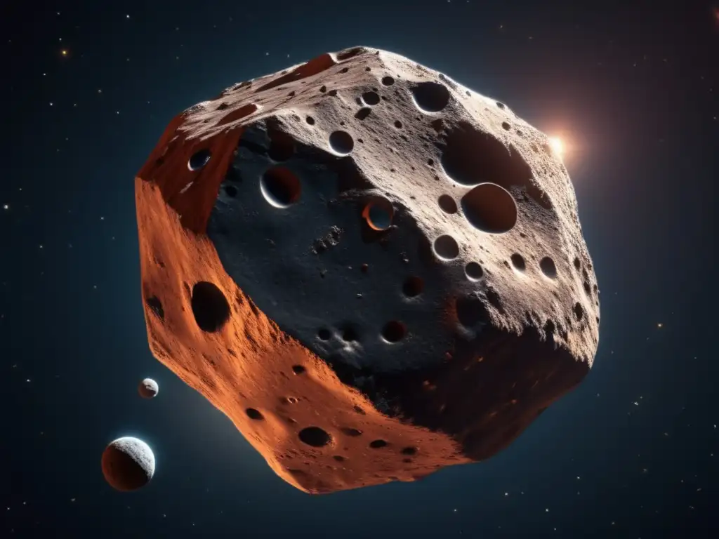 Exploring the rugged surface of the 1999 KW4 asteroid, its jagged cliffs and deep craters stand out, revealing the beauty of the cosmos beyond our world