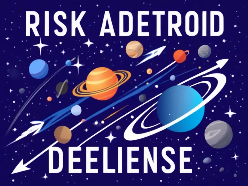 Dwarf planets orbit a star, with arrows pointing to asteroid impacts on an unprotected planet