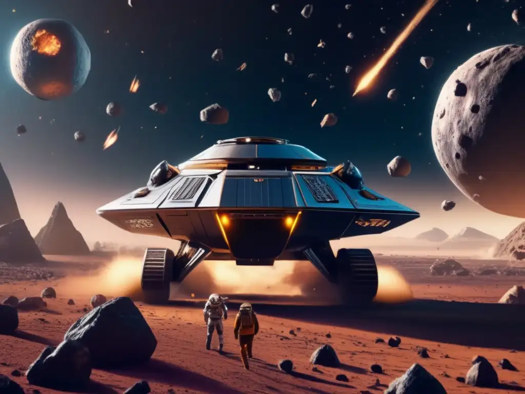 A tense moment on the spaceship as it narrowly avoids collisions with a field of asteroids, only to be met by a human figure in full zoom mode