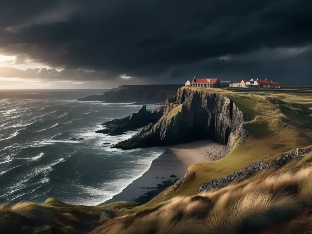 Dramatic landscape of a barren coast