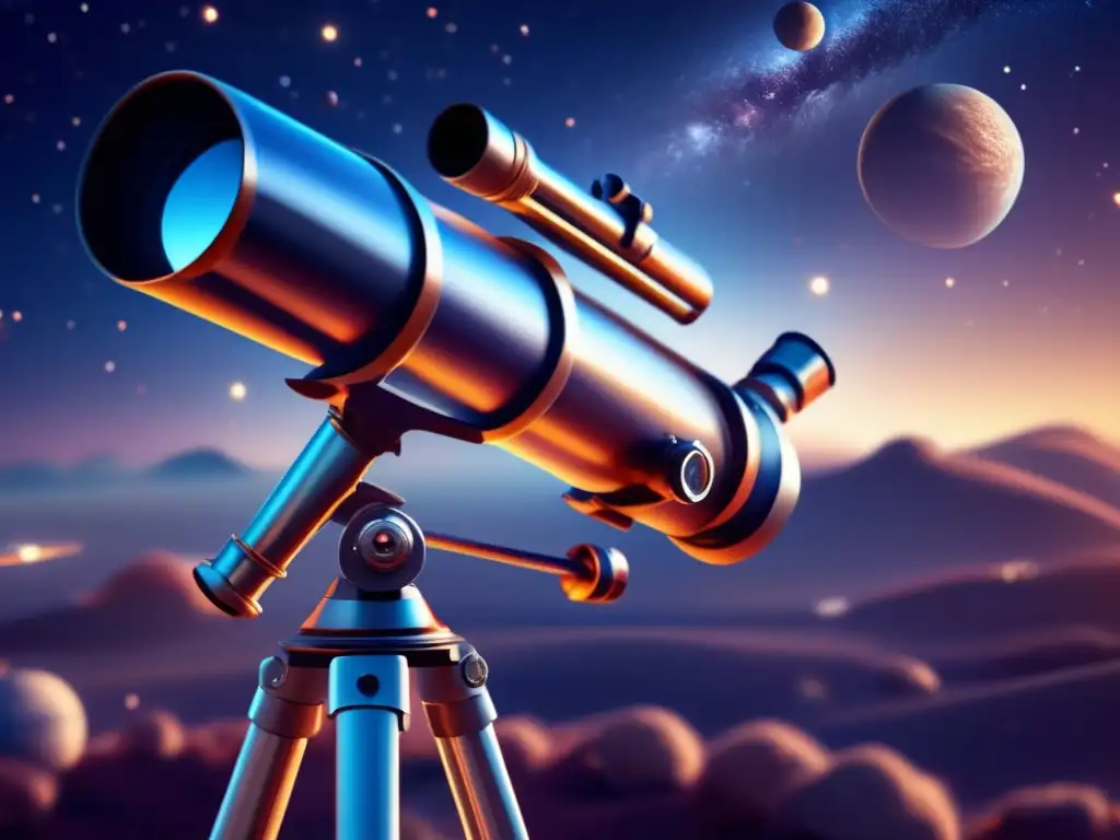 A breathtaking 8k telescope captures the vastness of the night sky, seamlessly blurring into infinity, embodying the beauty of the universe