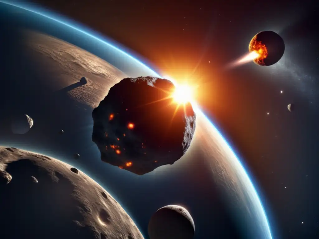The stunning, photorealistic image captures the aweinspiring celestial body, the asteroid Icarus, in orbit around the pulsating Sun