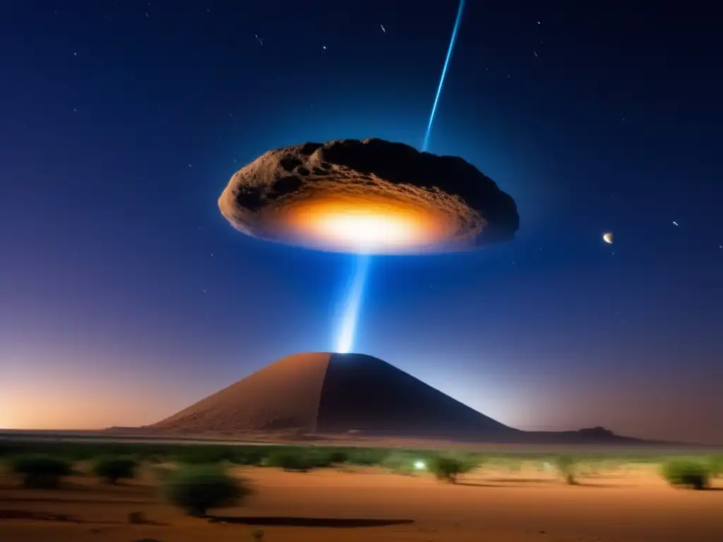 A breathtaking view of TC3 asteroid's violent collision with Earth in 2008, captured from a bird's eye perspective