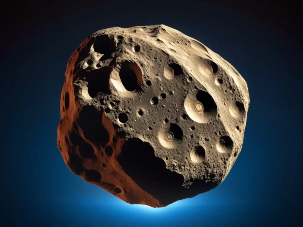 A mesmerizing view of the asteroid Telemachus photographed from space