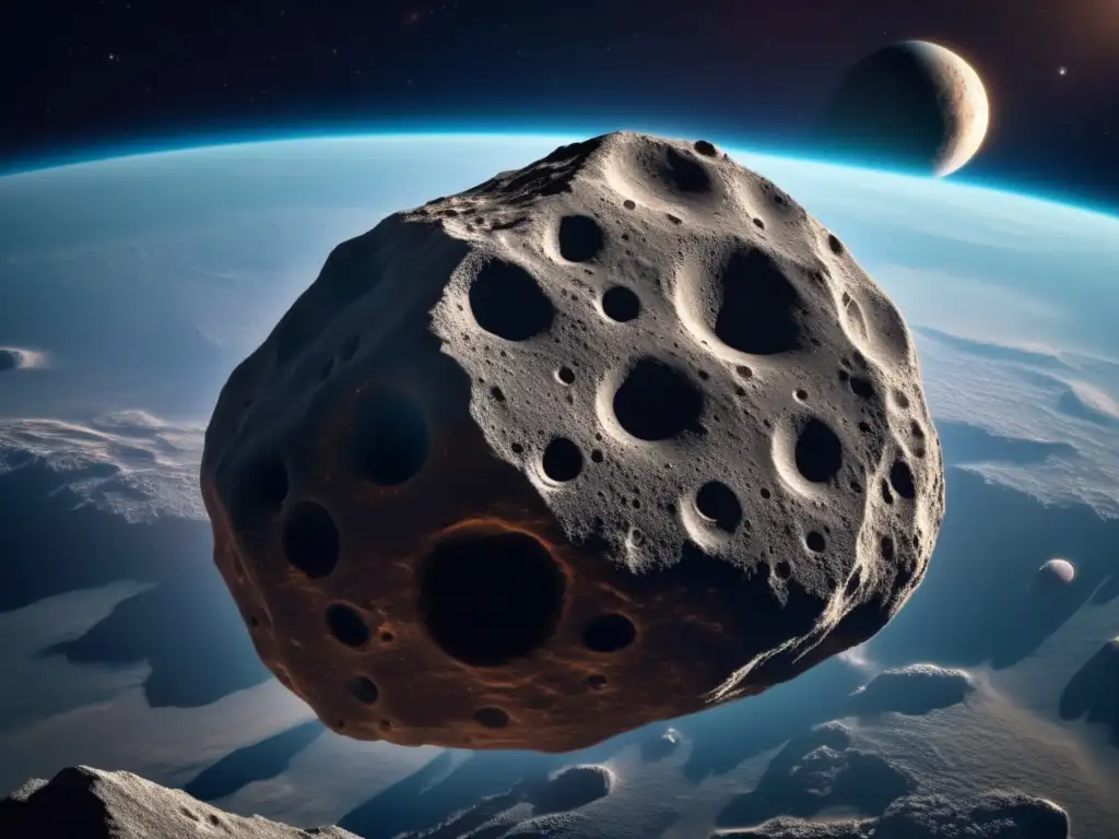 A breathtaking photorealistic image of Asteroid Telephus, in its untethered state, orbits around Earth