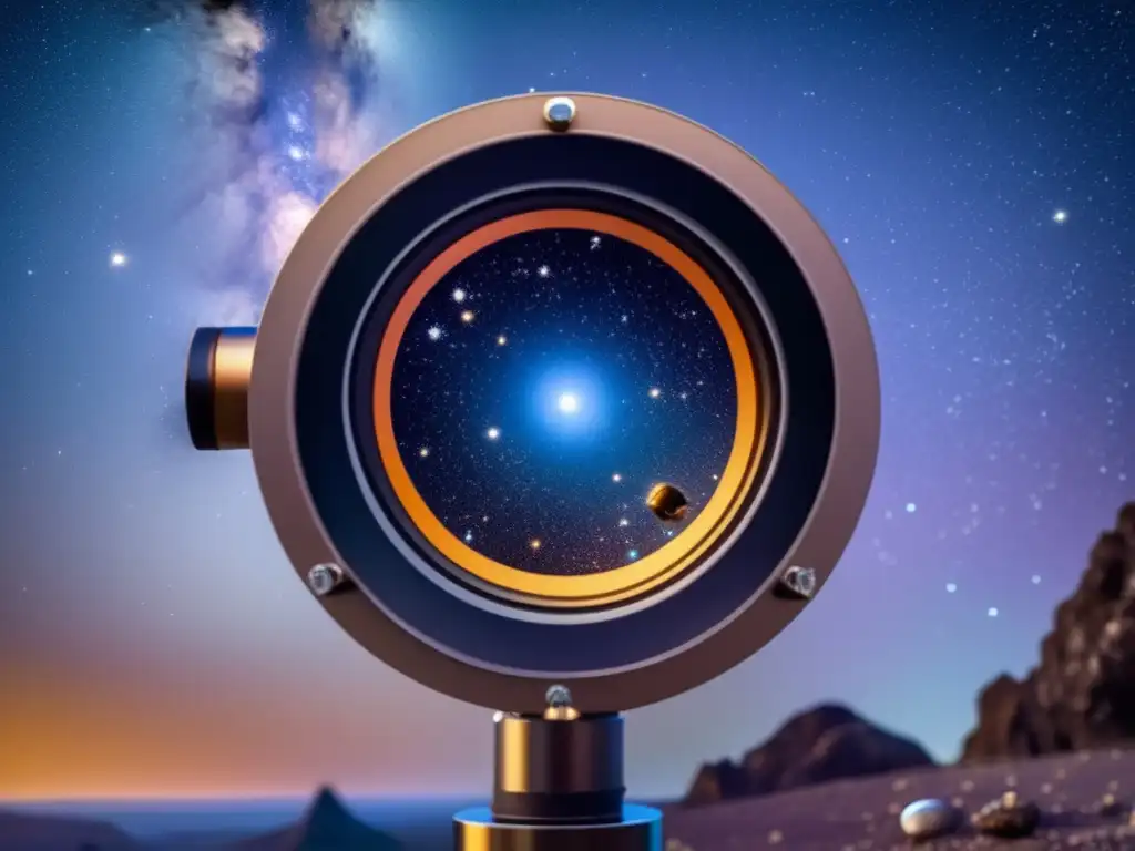 Gaze into the infinite: A stunning 8k telescope eyepiece showcases the intricate design and precision of its lens elements